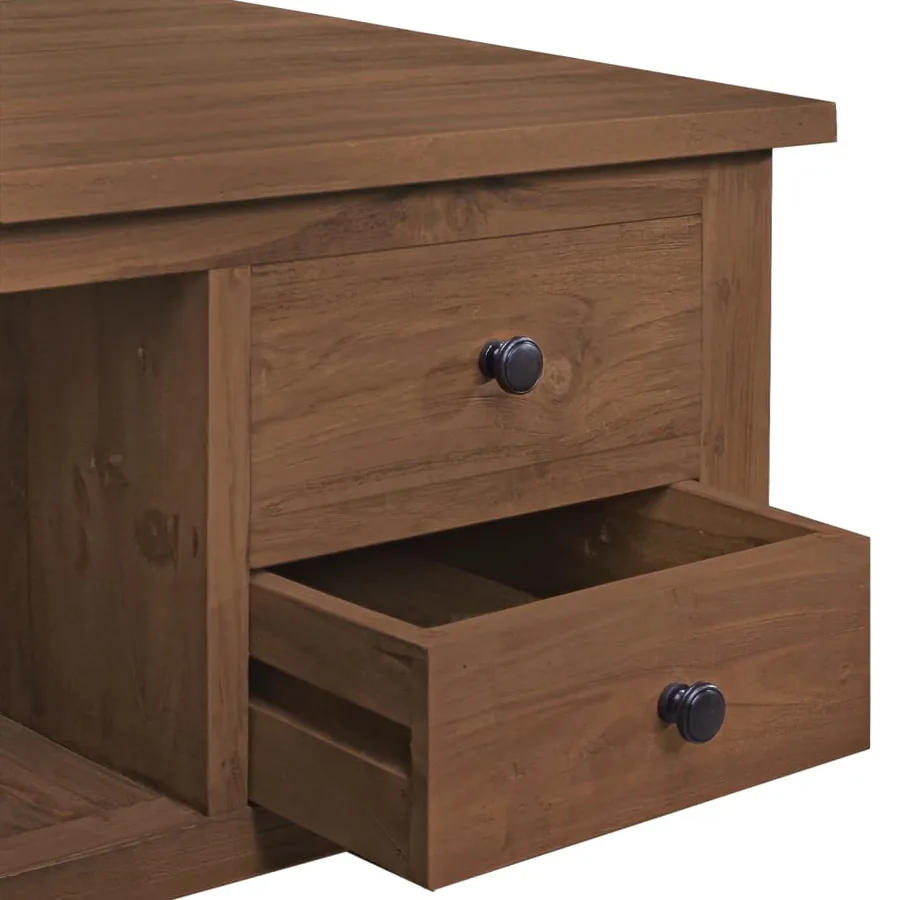 Table basse 68x68x33 cm Bois de teck solide - 7