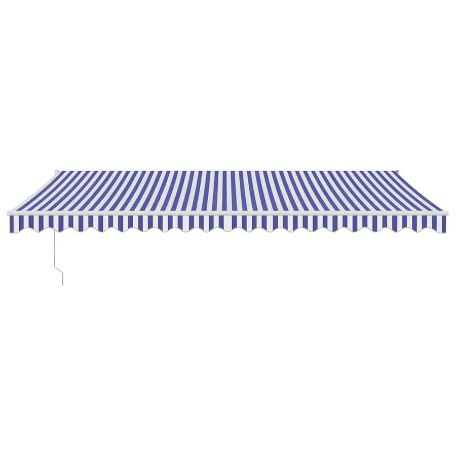 Auvent rétractable automatique bleu et blanc 5x3 m - 3
