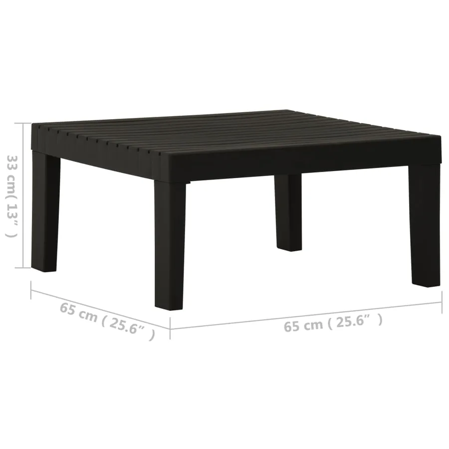 Salon de jardin 2 pcs avec coussins Plastique Gris - 11