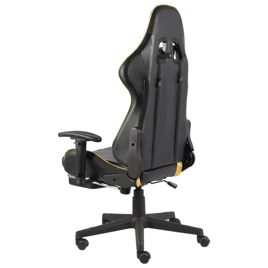 Chaise de jeu pivotante avec repose-pied Doré PVC - 4