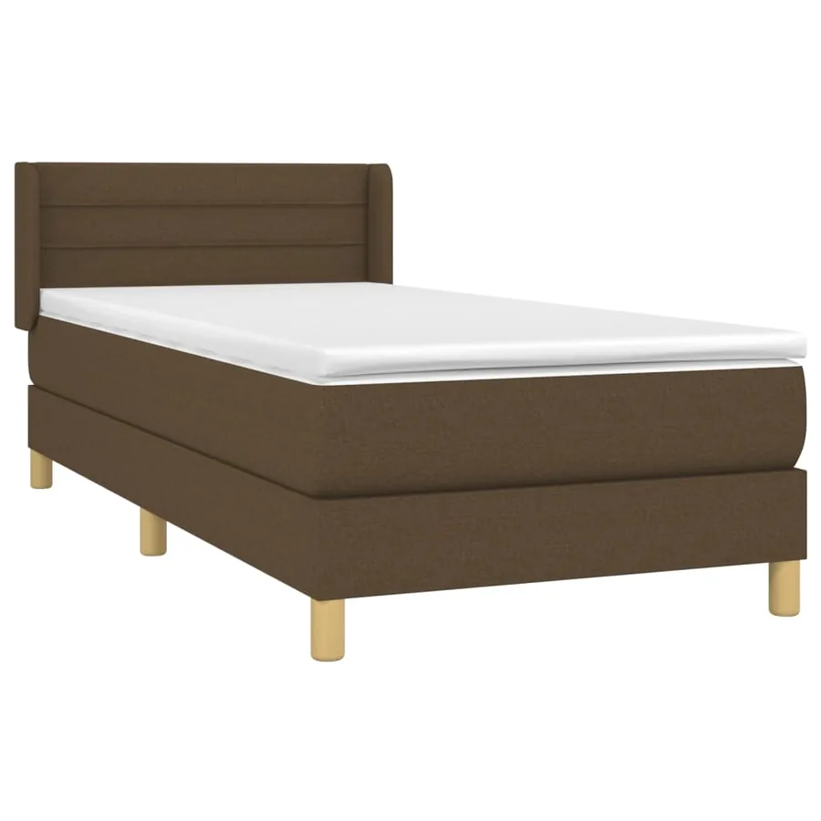 Sommier à lattes de lit avec matelas Marron foncé 80x200 cm - 3