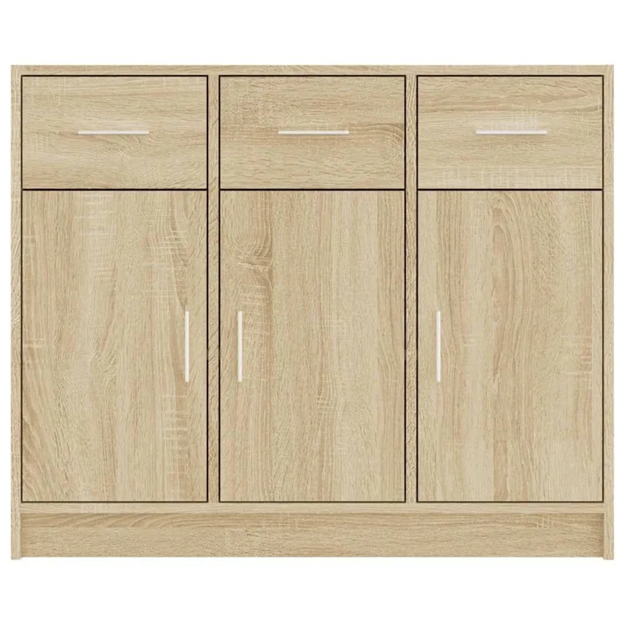 Buffet chêne sonoma 91x28x75 cm bois d'ingénierie - 5