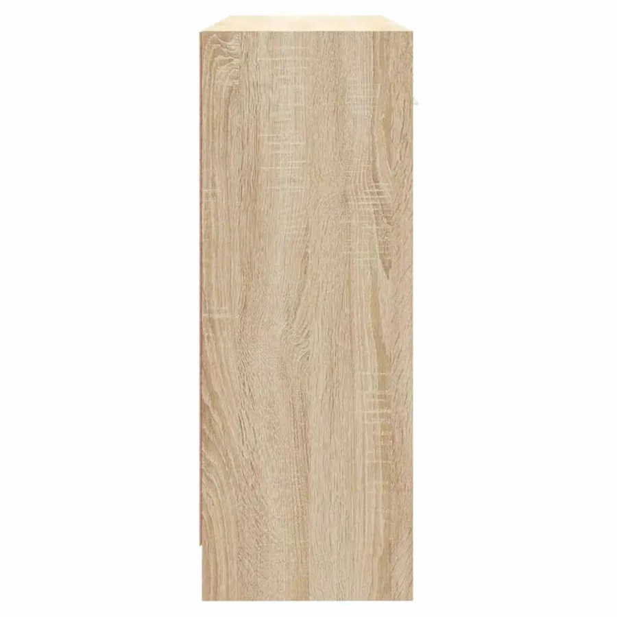 Buffet chêne sonoma 91x28x75 cm bois d'ingénierie - 7