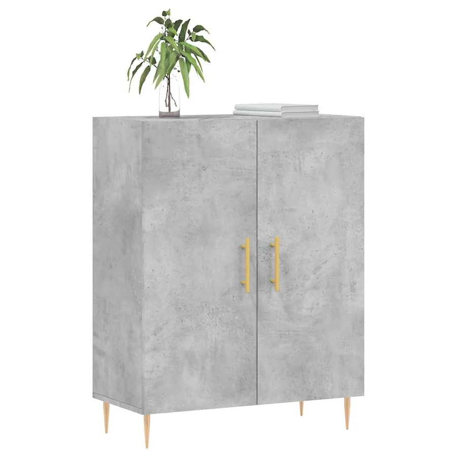 Buffet gris béton 69,5x34x90 cm bois d'ingénierie - 3