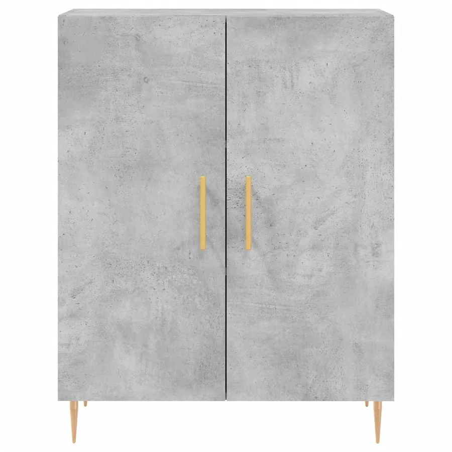 Buffet gris béton 69,5x34x90 cm bois d'ingénierie - 5