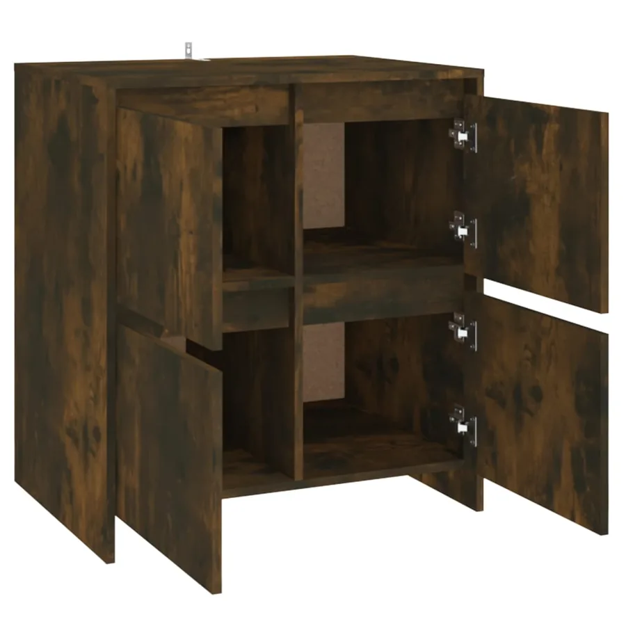 Buffet Chêne fumé 70x41x75 cm Bois d'ingénierie - 5