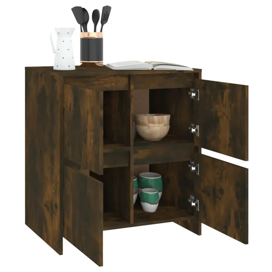 Buffet Chêne fumé 70x41x75 cm Bois d'ingénierie - 6