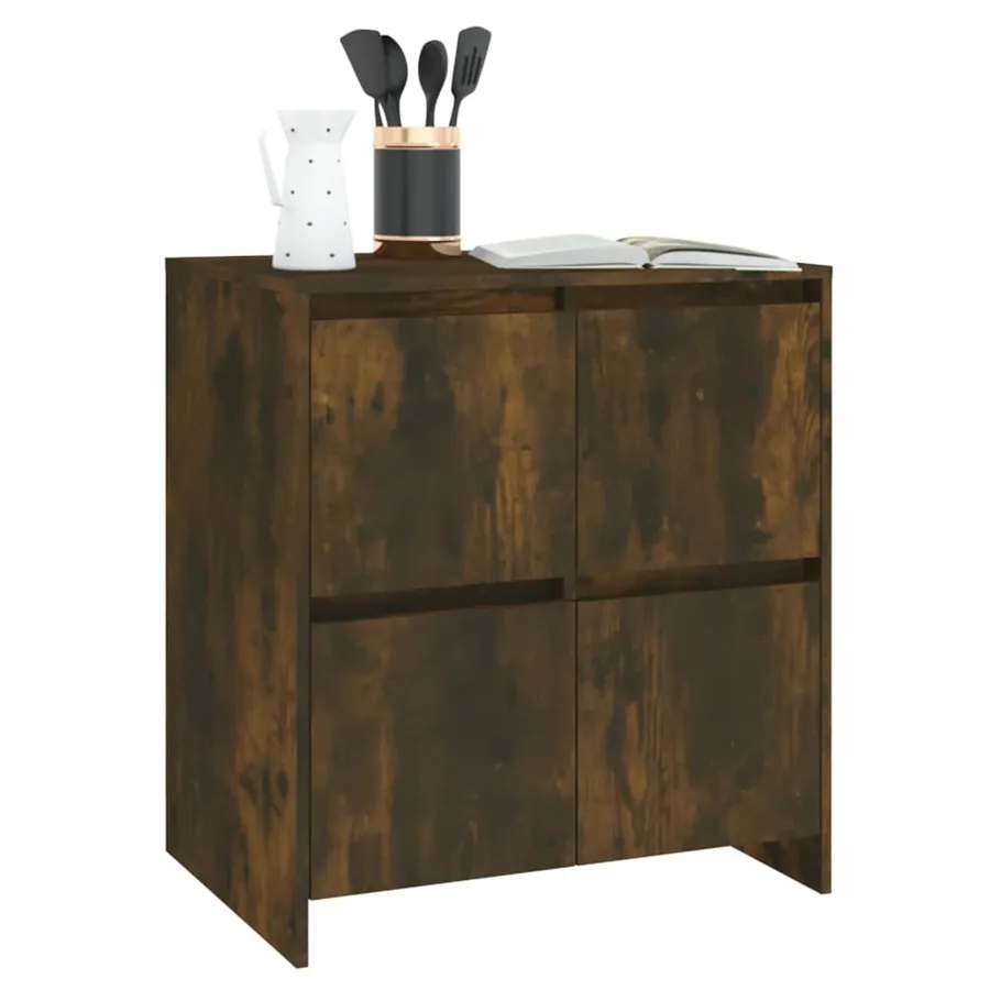 Buffet Chêne fumé 70x41x75 cm Bois d'ingénierie - 7