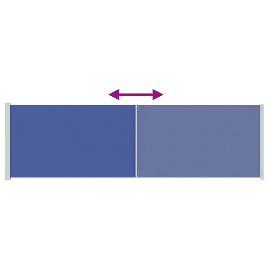 Auvent latéral rétractable de patio 180x600 cm Bleu - 7