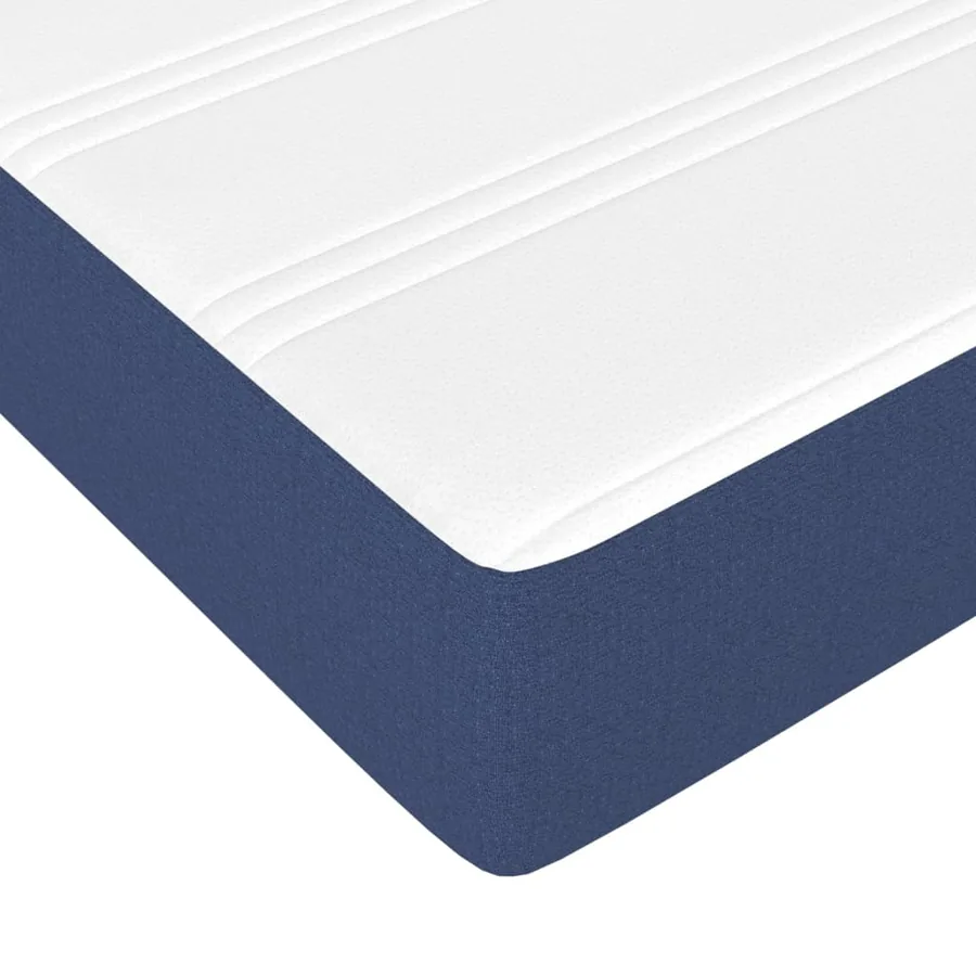 Sommier à lattes de lit avec matelas Bleu 80x200 cm Tissu - 8