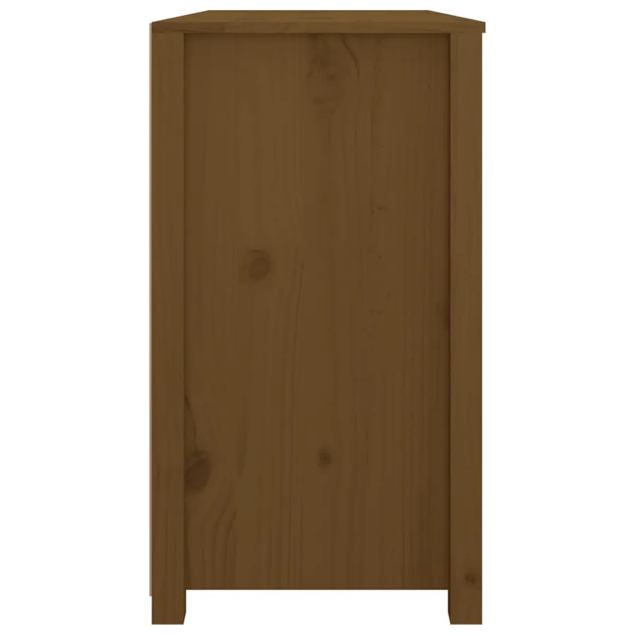 Armoire latérale Marron Miel 100x40x72 cm Bois de pin massif - 5