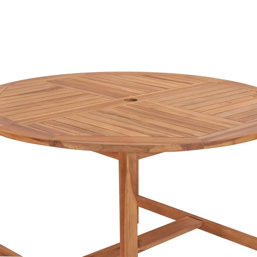 Table de salle à manger de jardin Ø110x75cm Bois massif de teck - 5