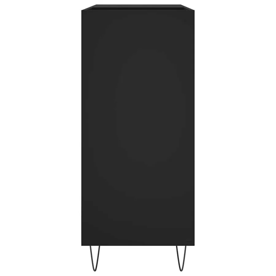 Armoire à disques noir 84,5x38x89 cm bois d'ingénierie - 5