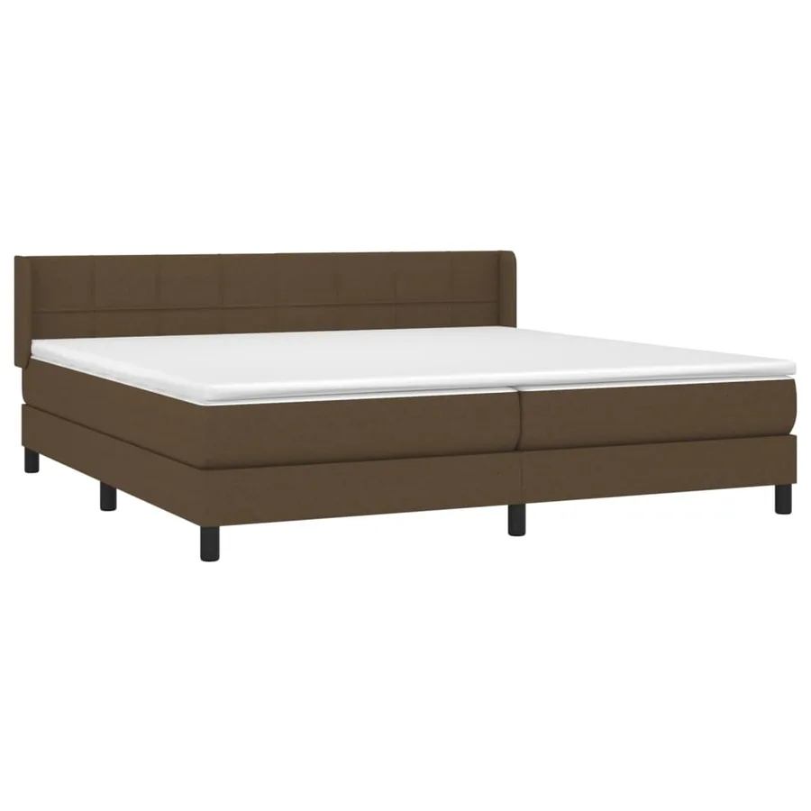Sommier à lattes de lit avec matelas Marron foncé 200x200 cm - 3