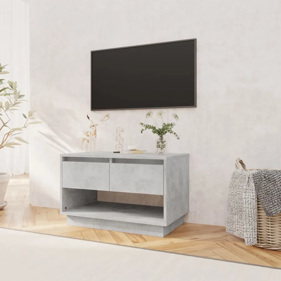 Meuble TV gris béton 70x41x44 cm bois d'ingénierie - 3