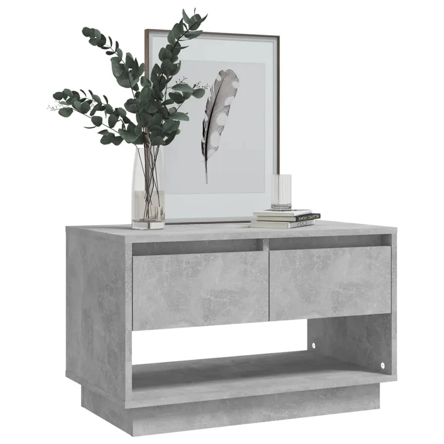 Meuble TV gris béton 70x41x44 cm bois d'ingénierie - 4