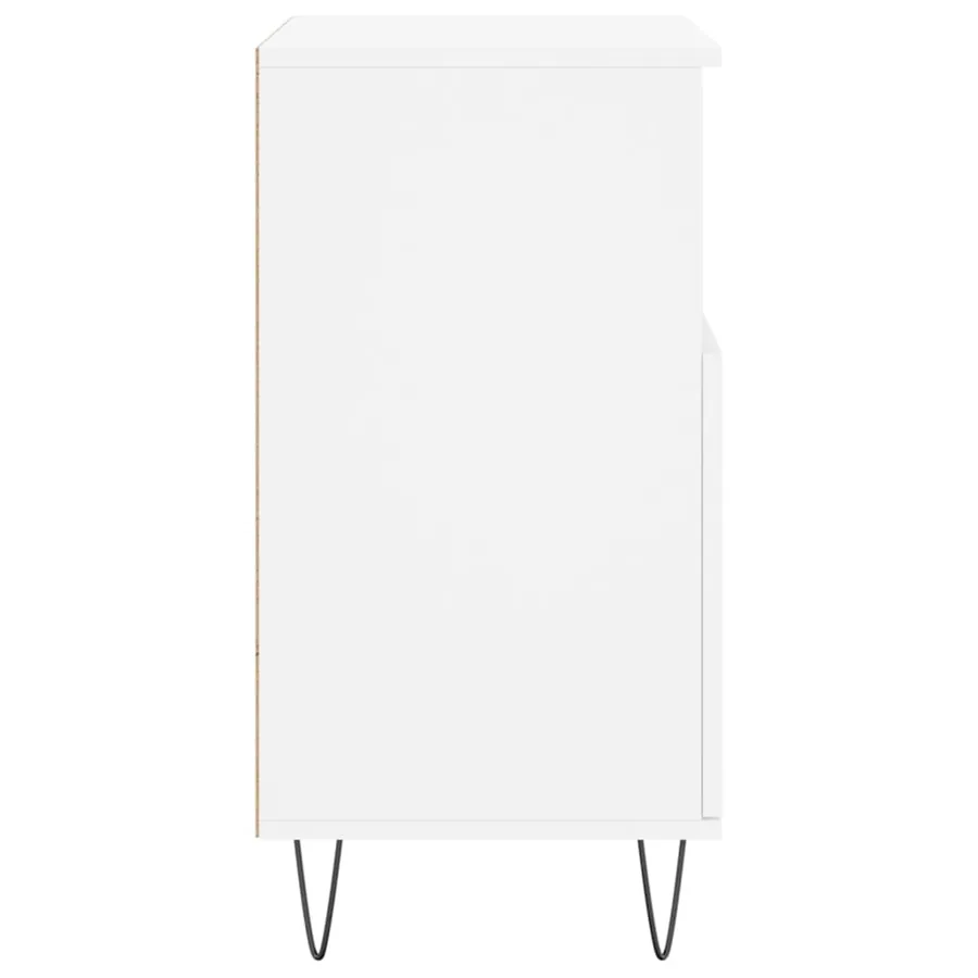 Buffets 2 pcs blanc bois d'ingénierie - 7