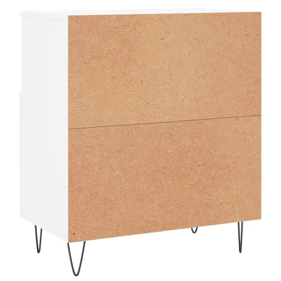 Buffets 2 pcs blanc bois d'ingénierie - 8