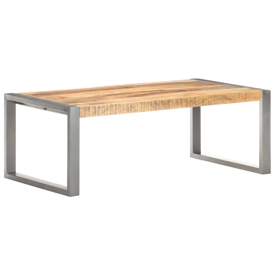 Table basse 110x60x40 cm Bois de manguier brut - 10