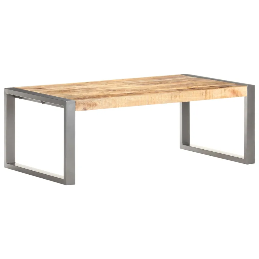 Table basse 110x60x40 cm Bois de manguier brut - 7