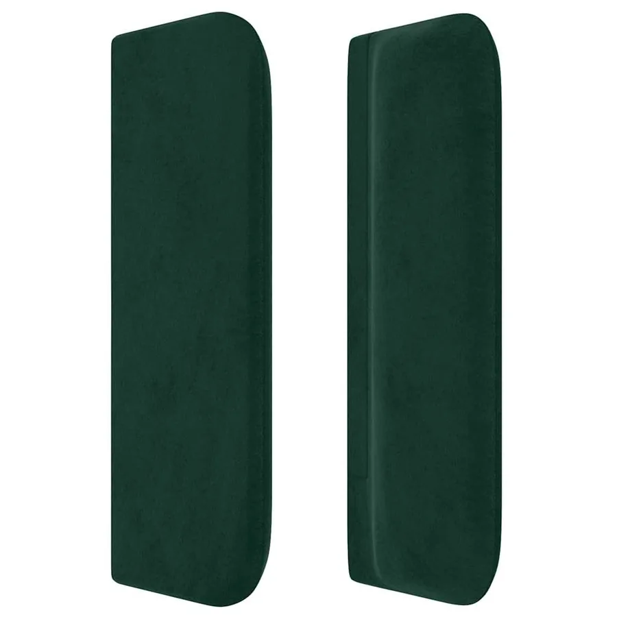 Tête de lit avec oreilles Vert foncé 103x16x78/88 cm Velours - 4