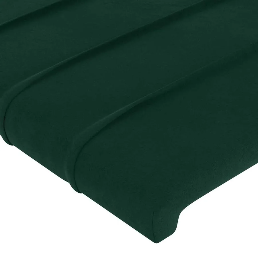 Tête de lit avec oreilles Vert foncé 103x16x78/88 cm Velours - 5