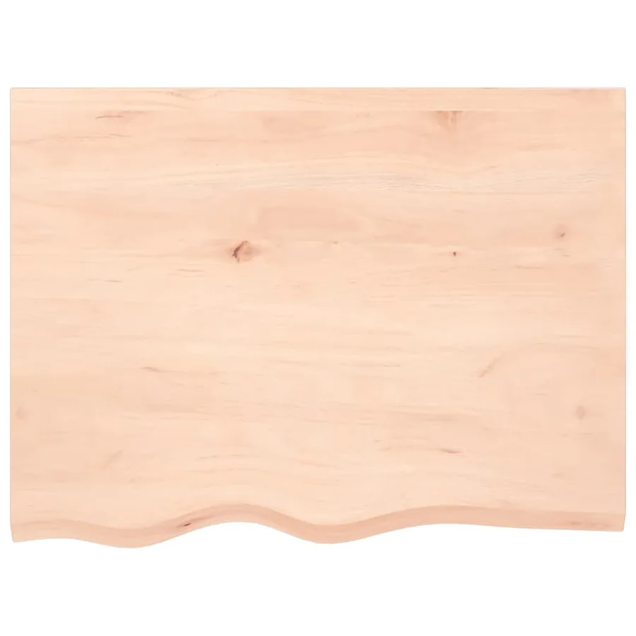 Étagère murale 80x60x2 cm bois de chêne massif non traité - 4