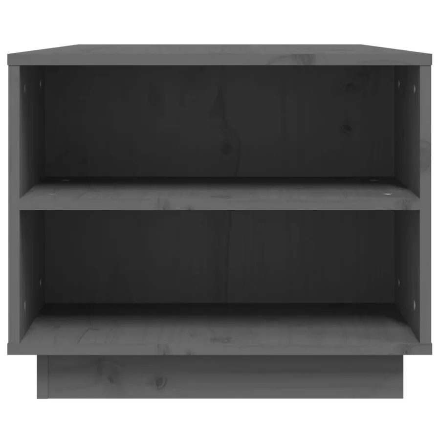 Table basse Gris 90x49x40,5 cm Bois massif de pin - 6