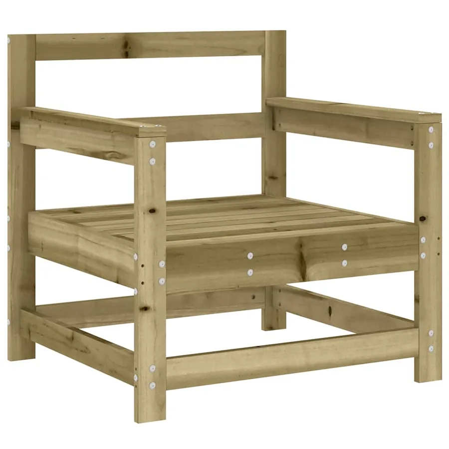Chaises de jardin avec coussins lot de 2 bois de pin imprégné - 5