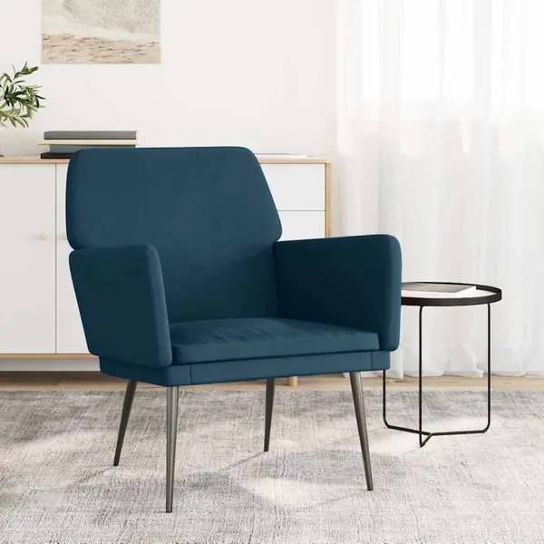 Fauteuil Bleu 62x79x79 cm Velours