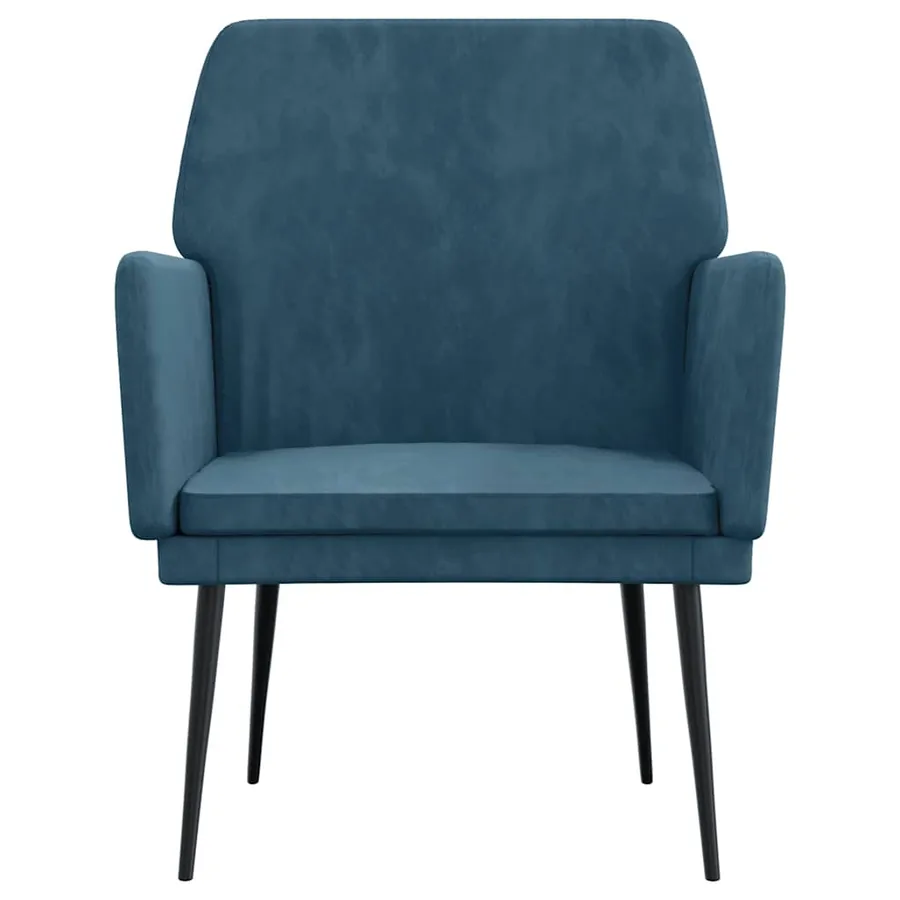 Fauteuil Bleu 62x79x79 cm Velours - 3