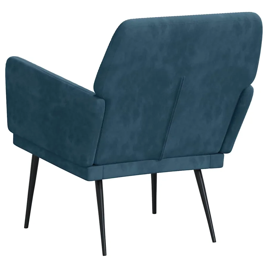 Fauteuil Bleu 62x79x79 cm Velours - 5