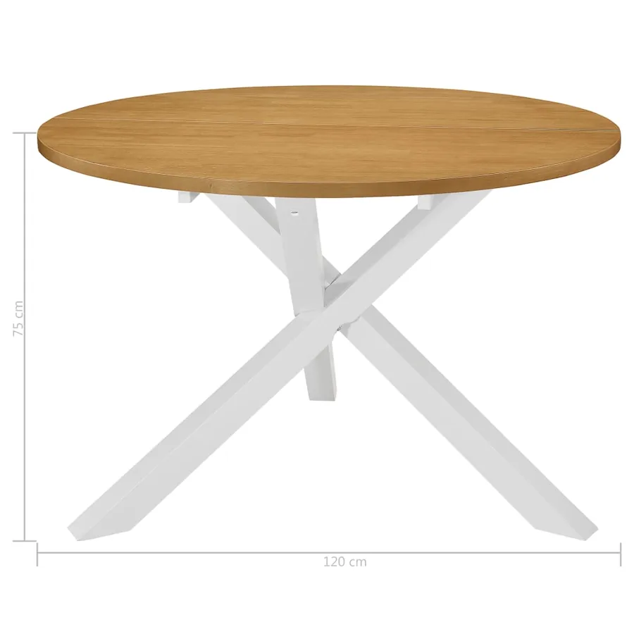 Mobilier de salle à manger 5 pcs MDF Blanc - 11