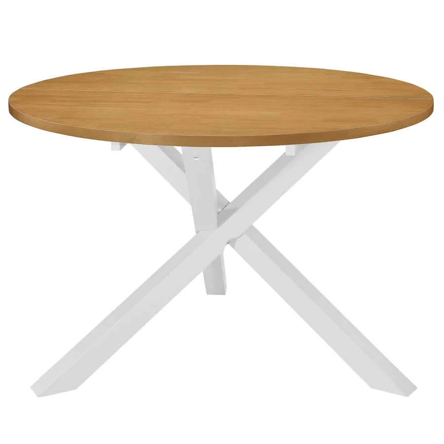 Mobilier de salle à manger 5 pcs MDF Blanc - 3