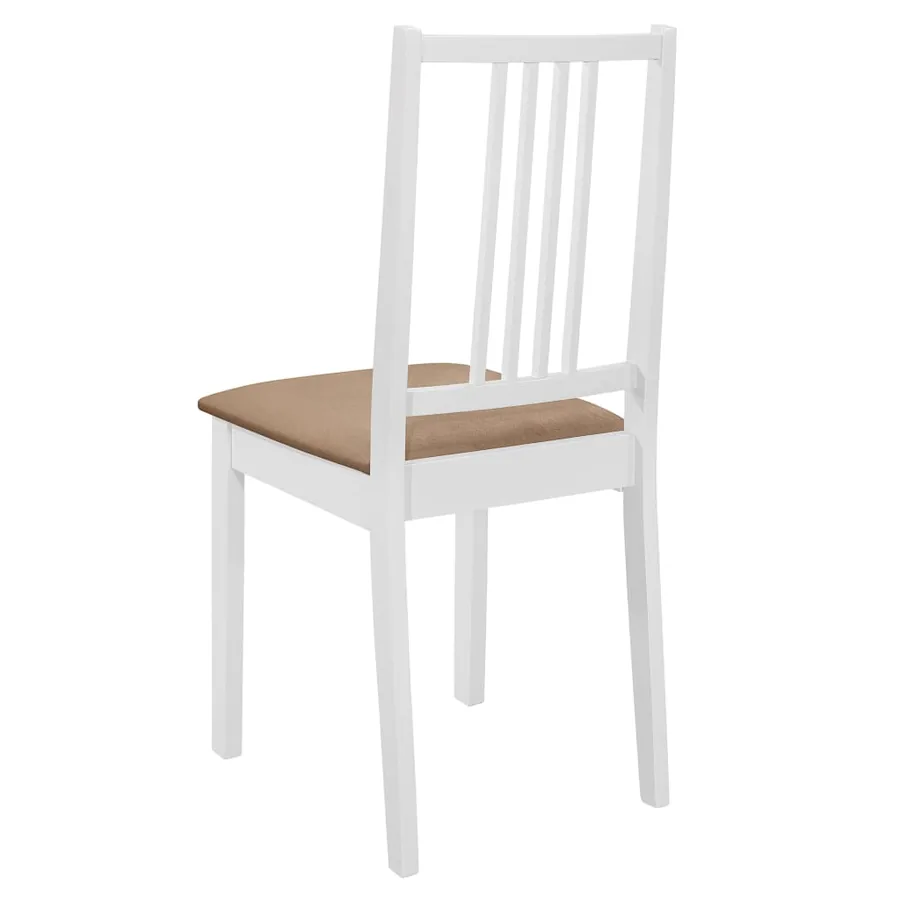 Mobilier de salle à manger 5 pcs MDF Blanc - 8