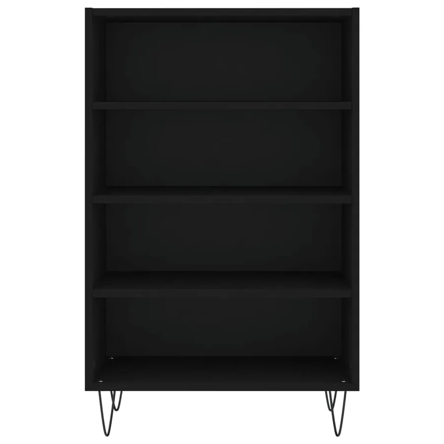 Buffet haut noir 57x35x90 cm bois d'ingénierie - 4