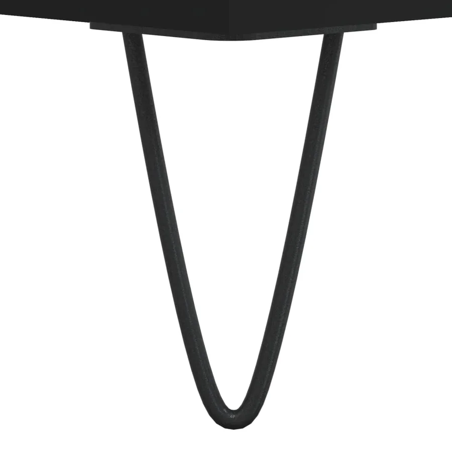 Buffet haut noir 57x35x90 cm bois d'ingénierie - 7