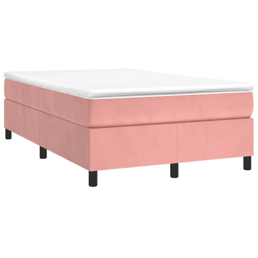 Sommier à lattes de lit avec matelas Rose 120x200 cm Velours - 3