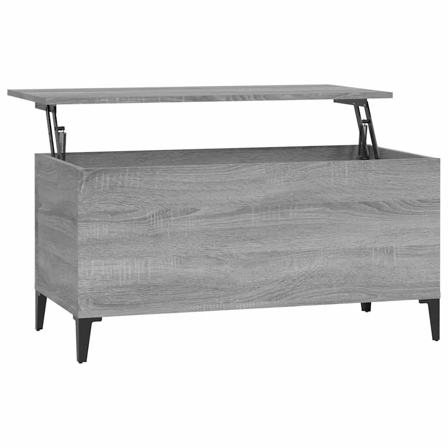 Table basse Sonoma gris 90x44,5x45 cm Bois d'ingénierie - 2