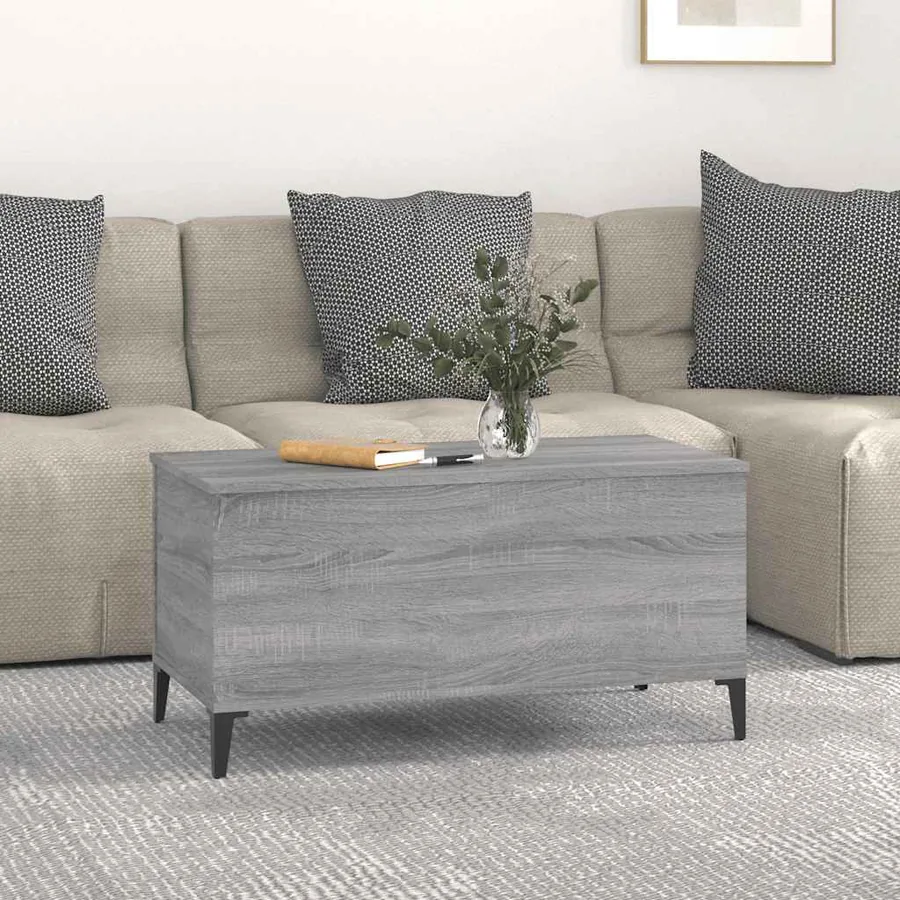 Table basse Sonoma gris 90x44,5x45 cm Bois d'ingénierie - 3