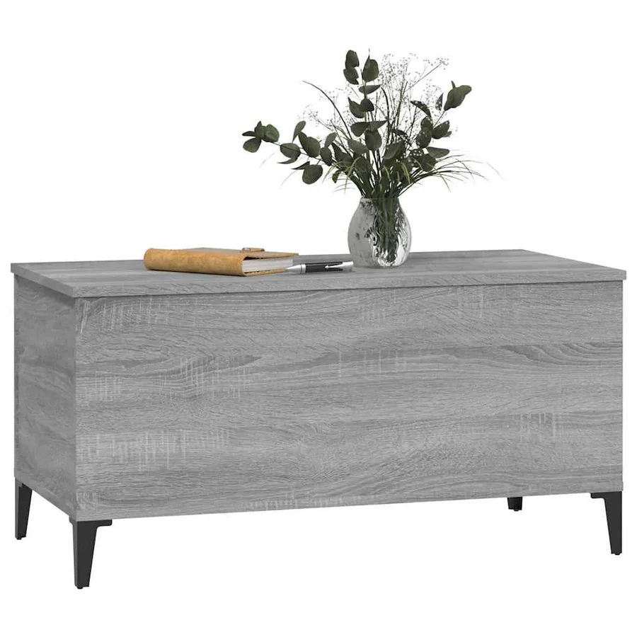 Table basse Sonoma gris 90x44,5x45 cm Bois d'ingénierie - 7