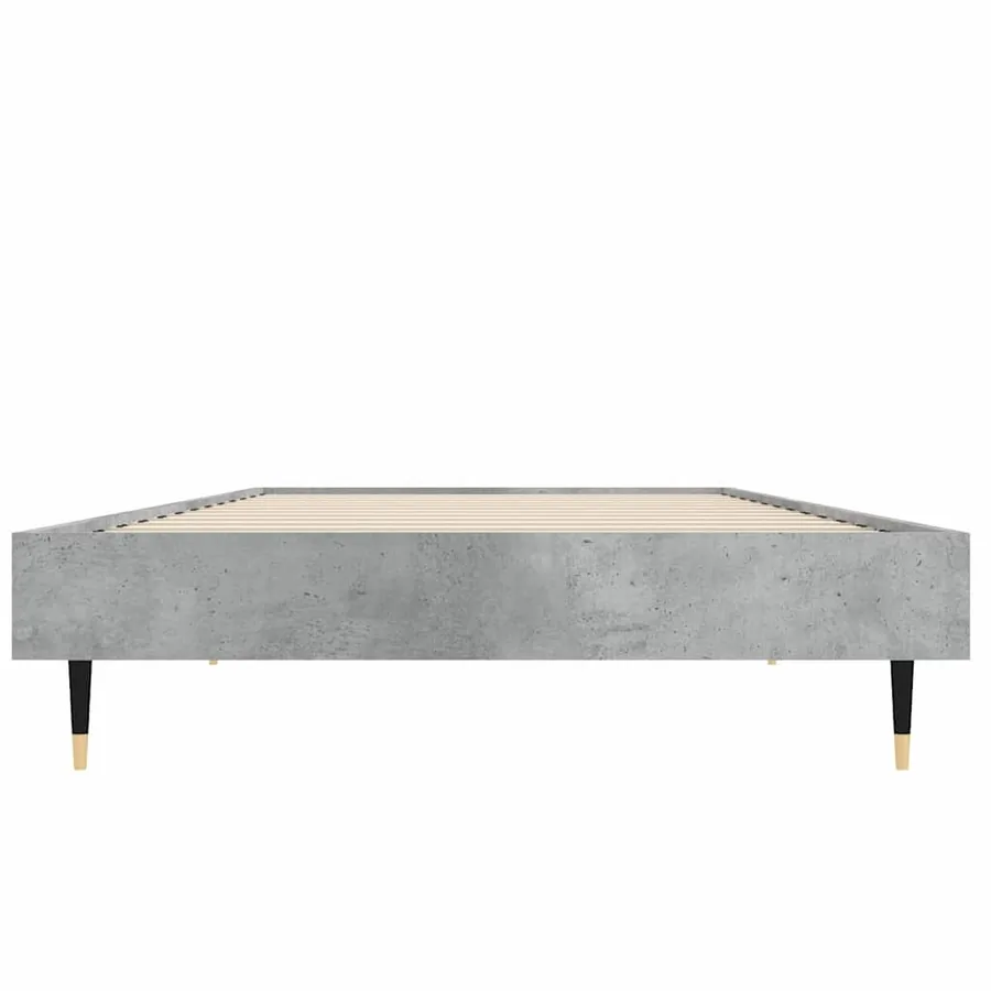 Cadre de lit sans matelas gris béton 75x190 cm - 6
