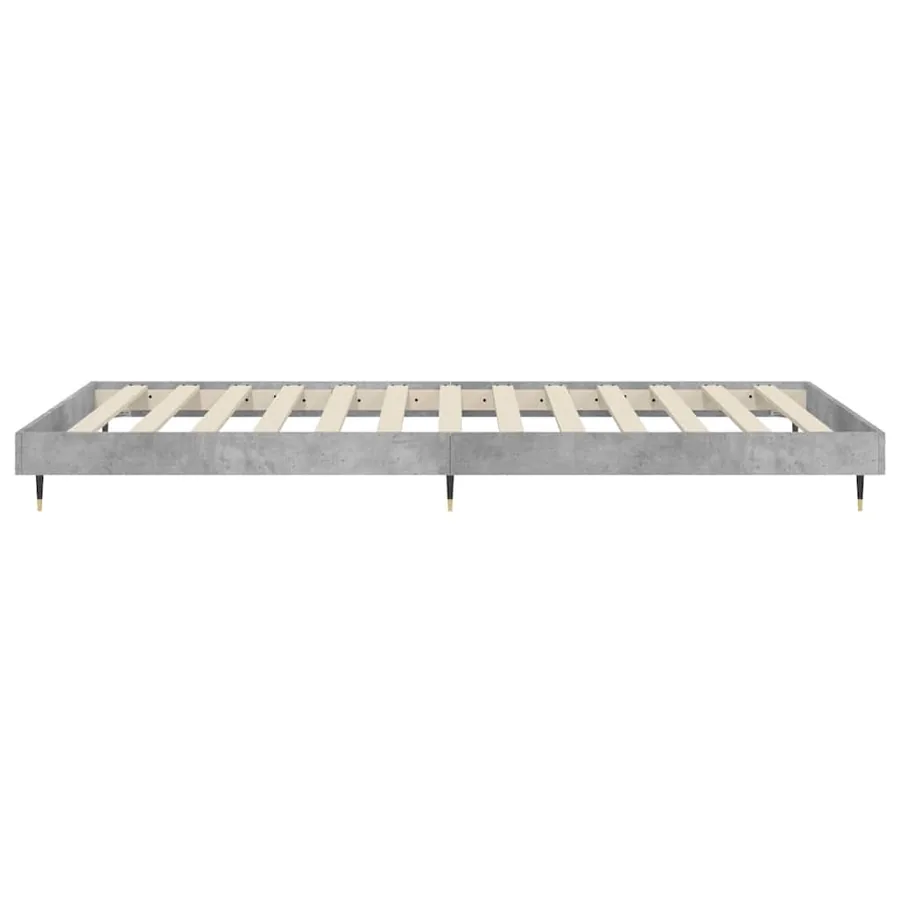 Cadre de lit sans matelas gris béton 75x190 cm - 7