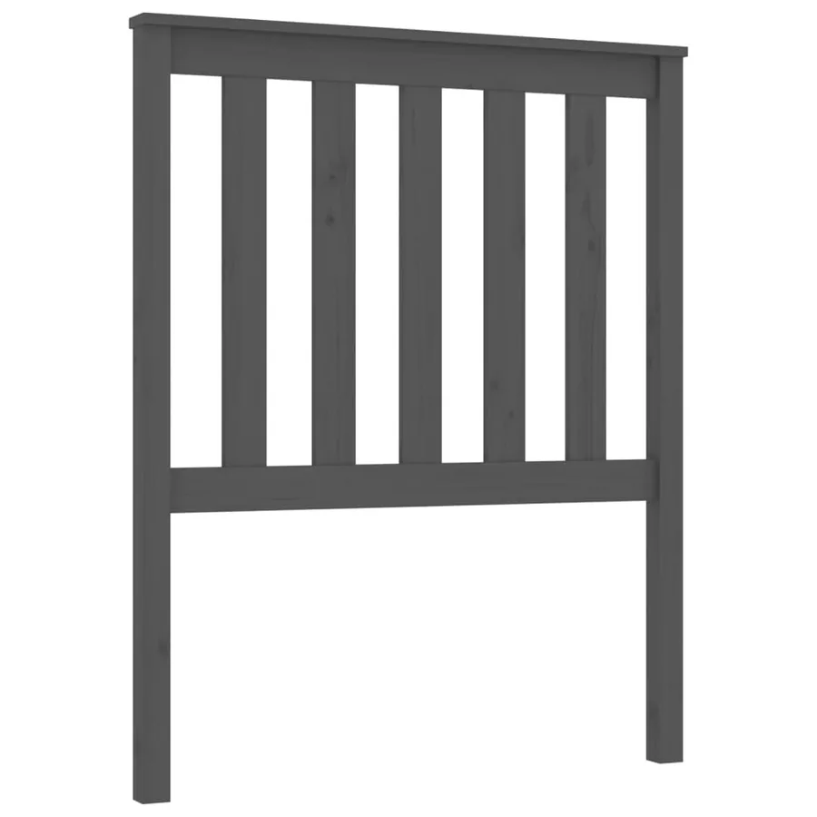 Tête de lit Gris 81x6x101 cm Bois massif de pin - 2