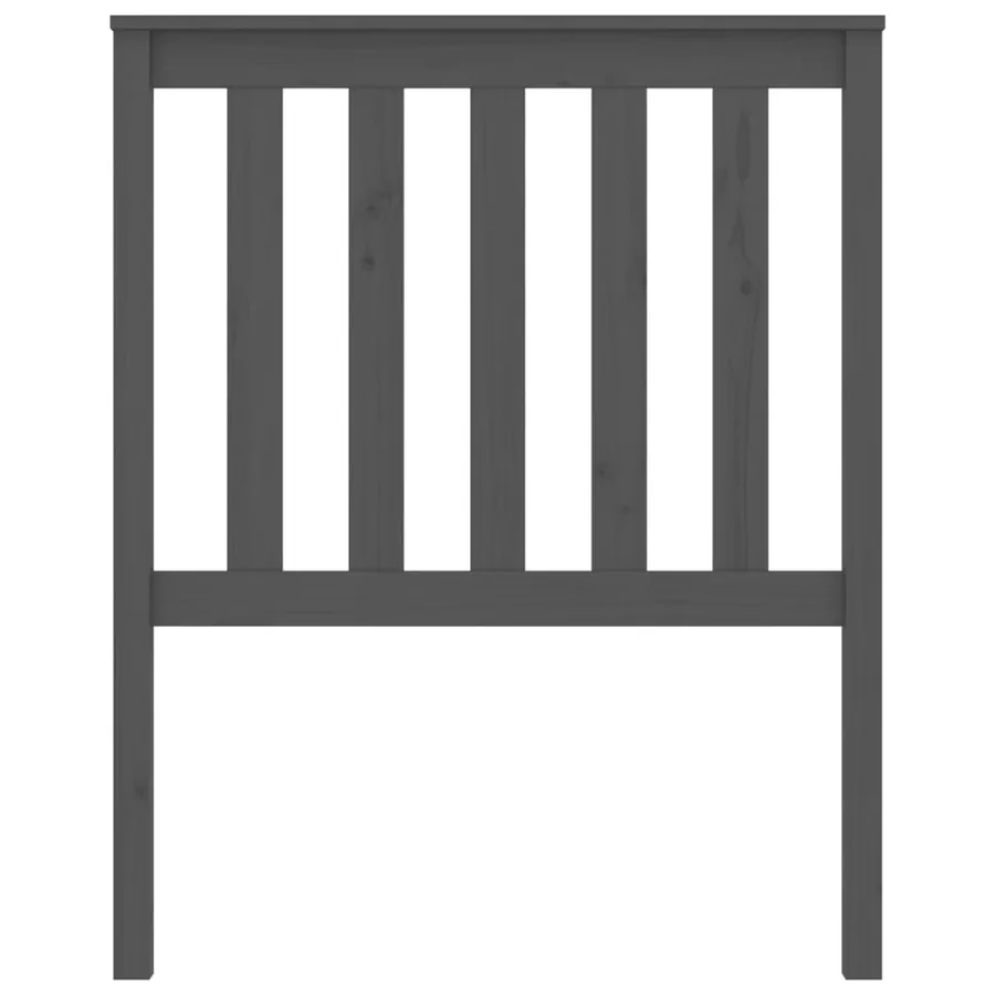 Tête de lit Gris 81x6x101 cm Bois massif de pin - 4
