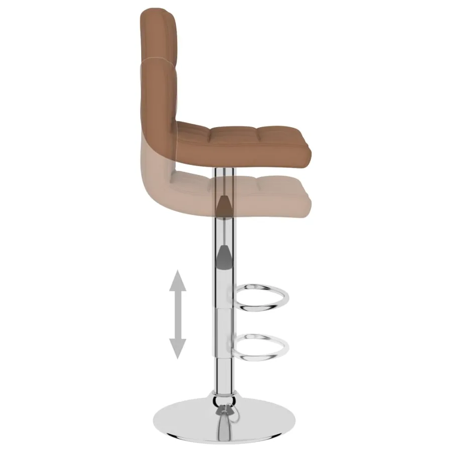 Tabourets de bar lot de 2 marron tissu - 7
