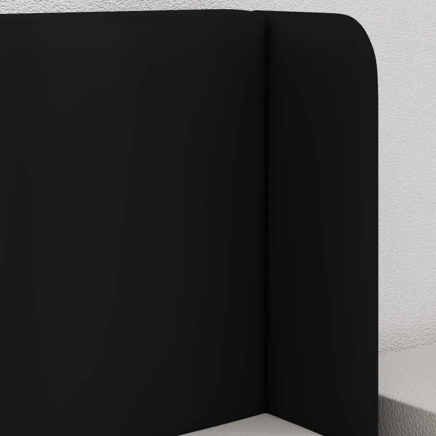 Oreille de tête de lit Noir 40,5 x 40,5 x 4 cm PVC - 4