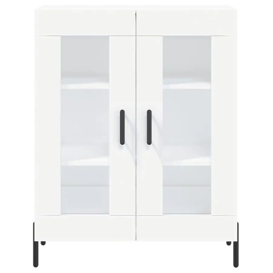 Buffet haut Blanc 69,5x34x180 cm Bois d'ingénierie - 8
