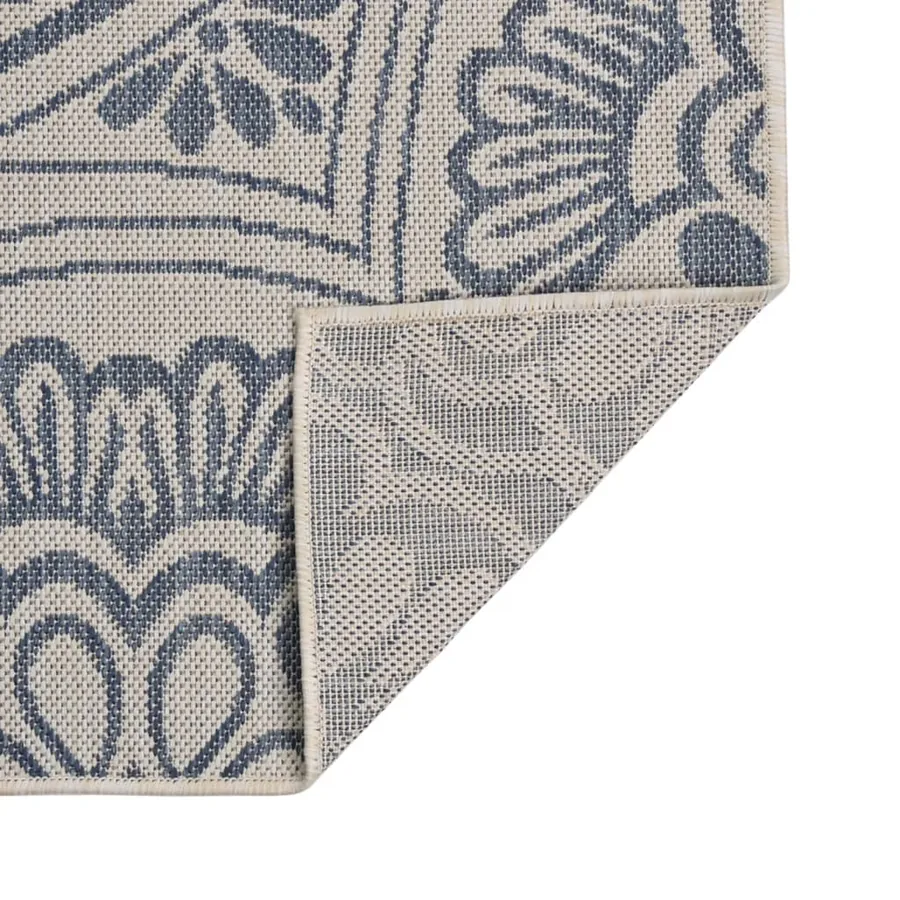 Tapis à tissage plat d'extérieur 200x280 cm Motif bleu - 2