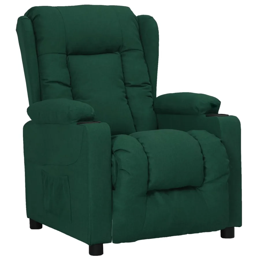 Fauteuil inclinable Vert foncé Tissu